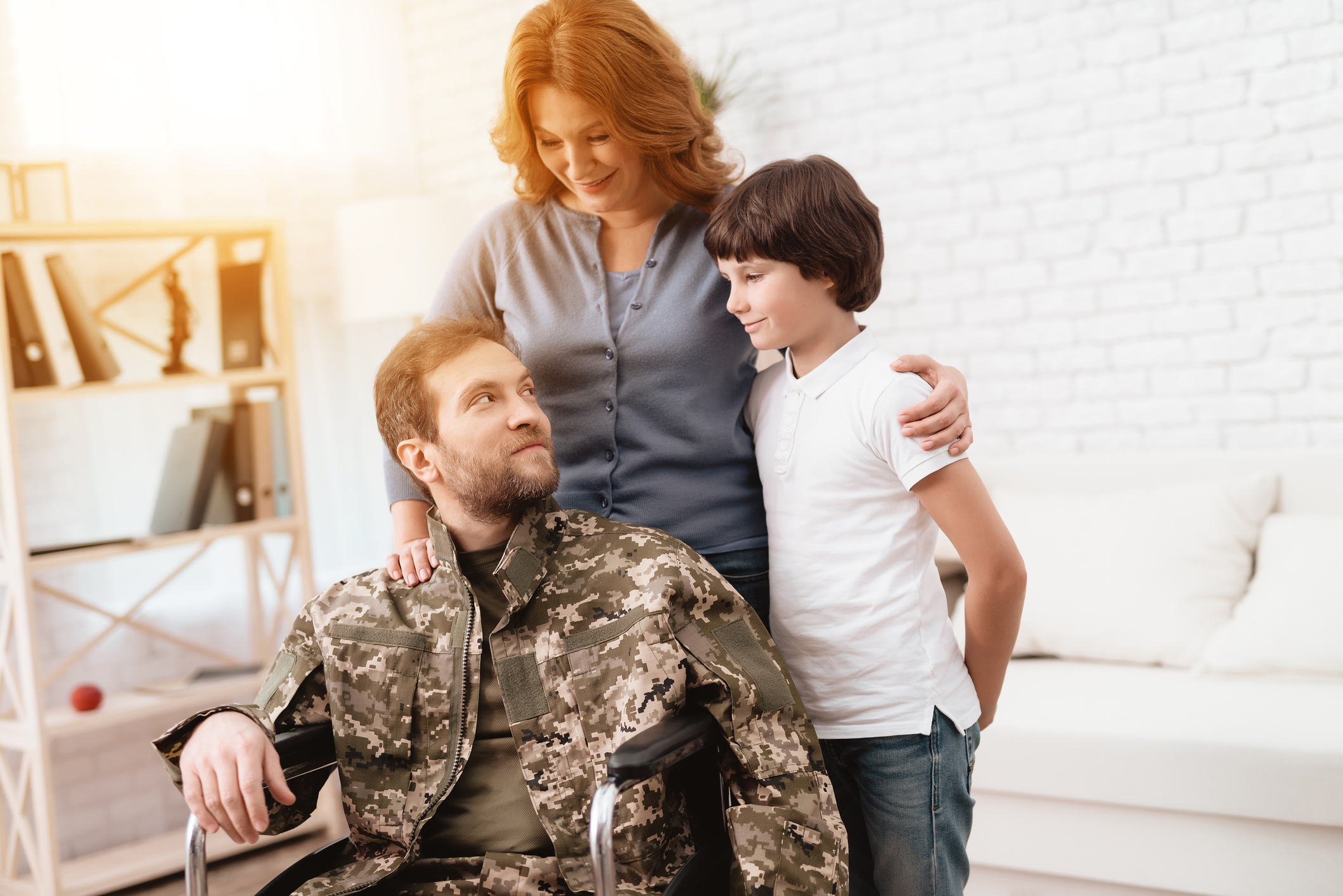 Military family supporting their service member. If you are a service member and are struggling with your mental health, therapy for military families in North Carolina can give you the tools needed to regain control in a healthy and productive way. 