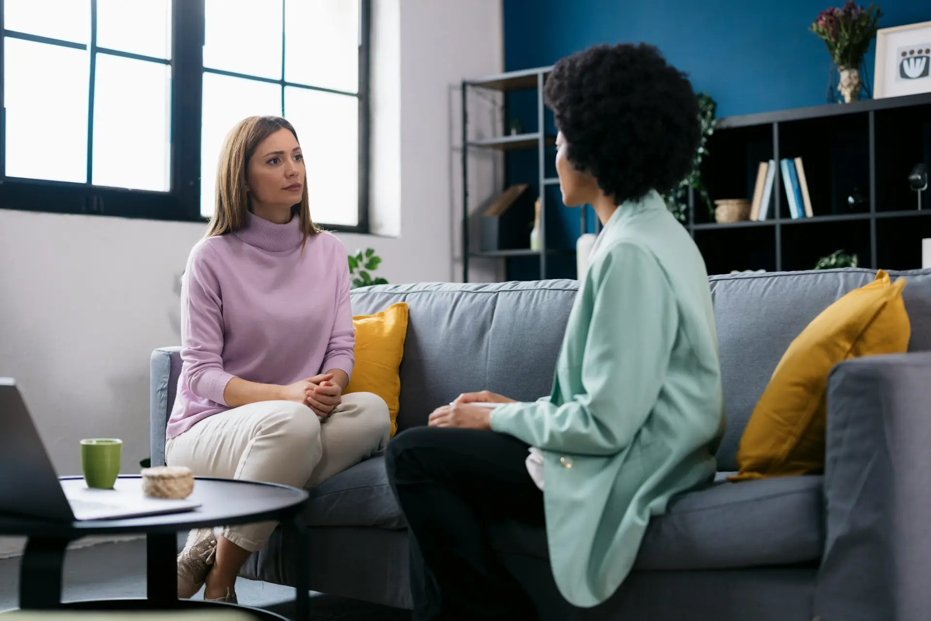 talking with a therapist