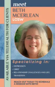 Beth McErlean, LCSW — Online Therapist Licensed in NC, VA, and WI