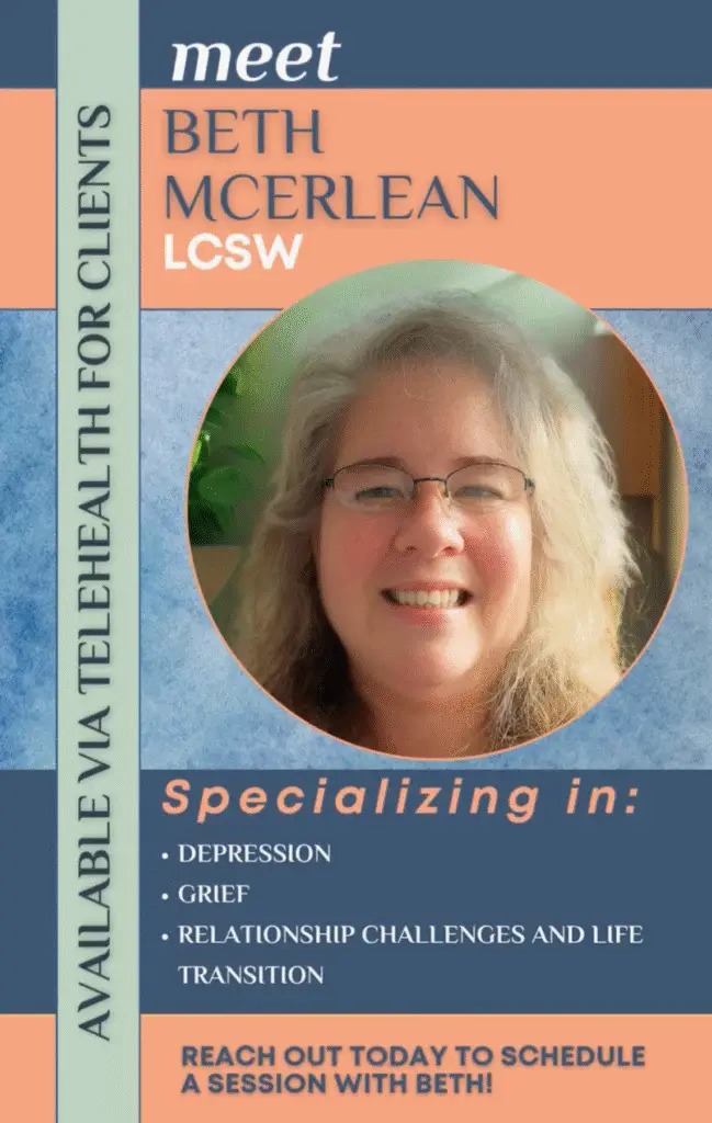 Beth McErlean, LCSW — Online Therapist Licensed in NC, VA, and WI