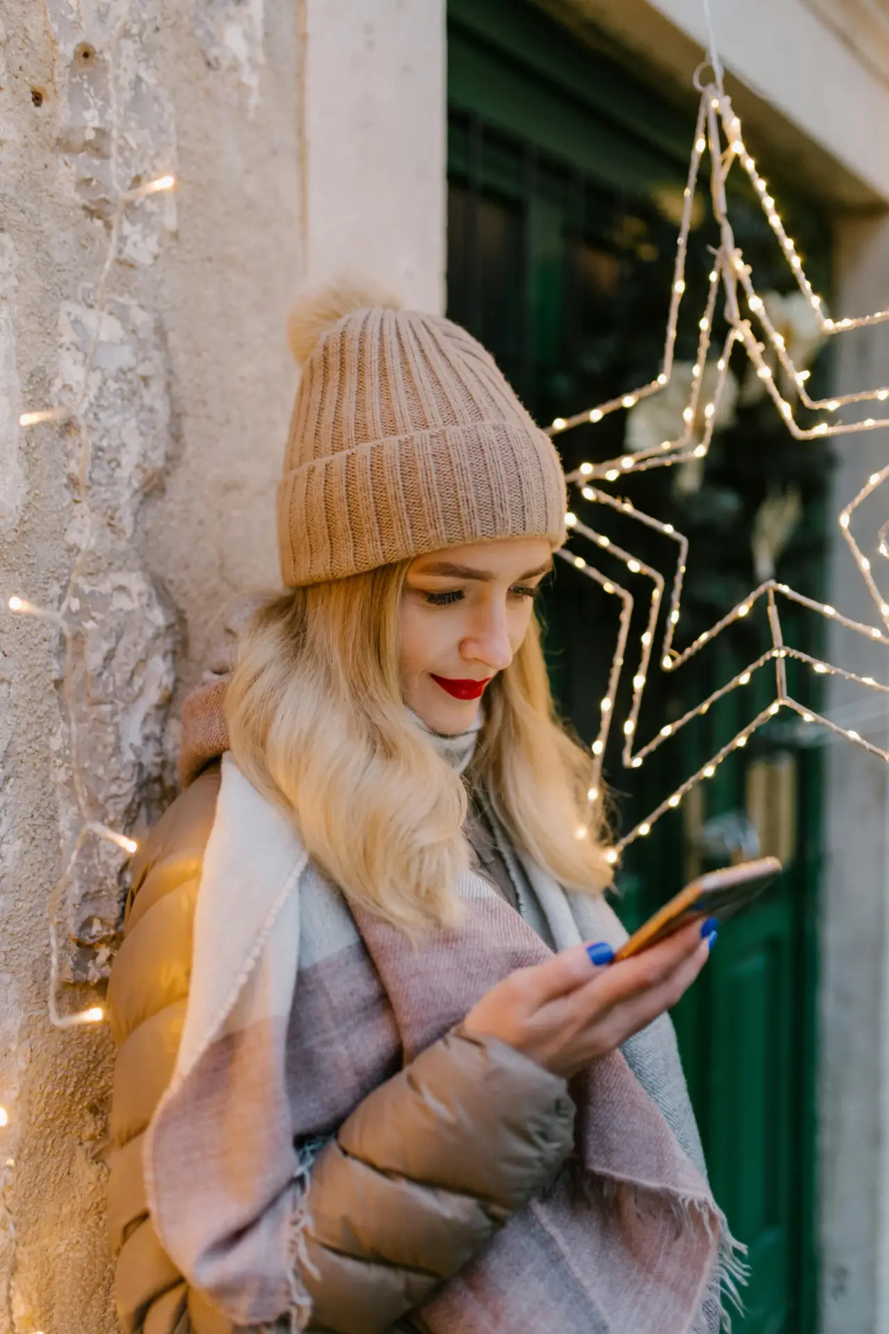 Woman stepping outside during a holiday gathering to reset, symbolizing grounding tools taught in online therapy in NC, SC, and VA