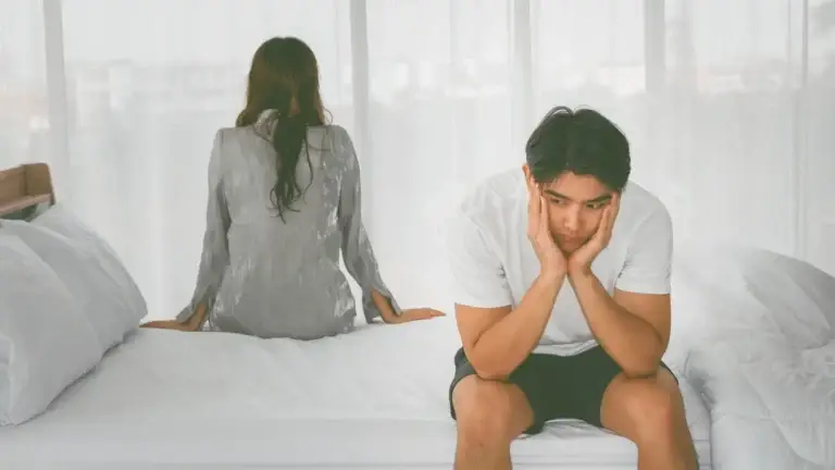person feeling disconnected and overwhelmed while comparing stress in a relationship